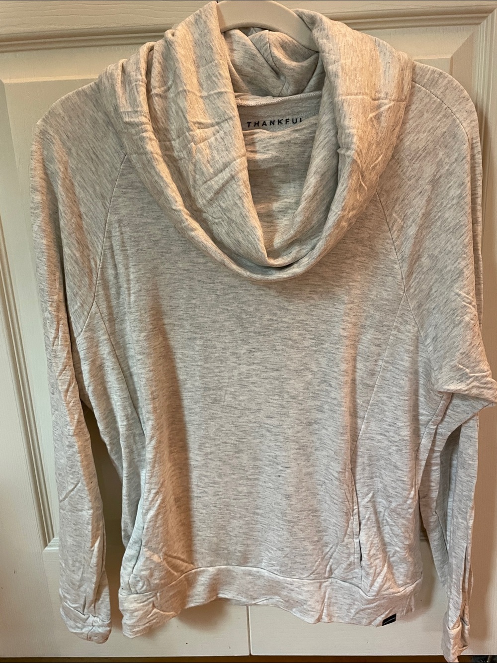 good hYOUman Light Gray Cowl Neck Sweater